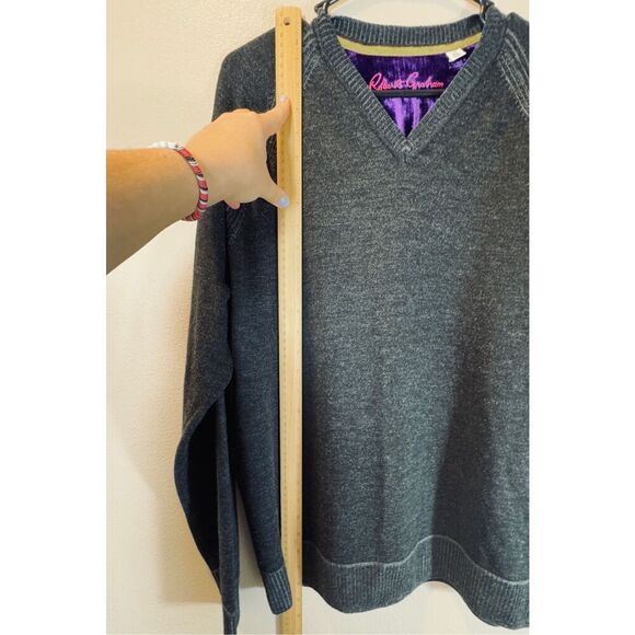 Robert Graham HUNTINGDON Black Wool Men's Sweater - Picture 6 of 9